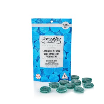 Blue Raspberry Delta 8 Fruit Chews 250mg